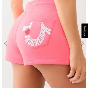 True Religion Women's High Waist Pink Shorts